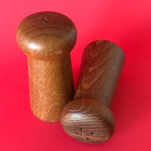 Vintage Wooden Salt n Pepper Shakers